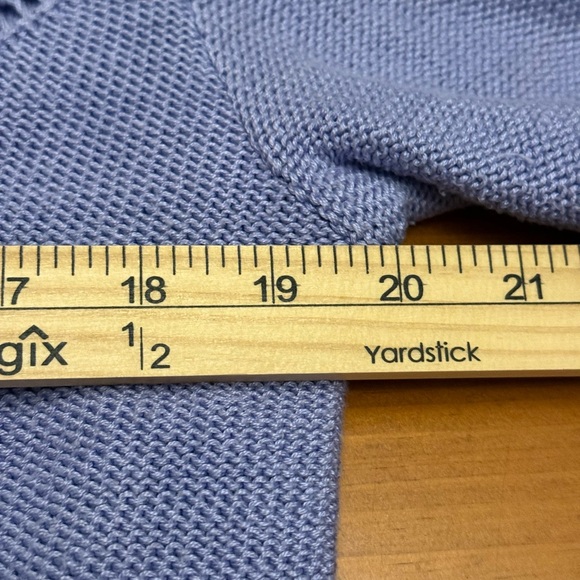 Vintage Geiger Cardigan Sweater Puff Sleeves Lavender L Cottagecore old school - Picture 7 of 8